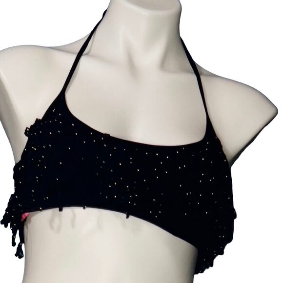 Pink Other - Pink Victoria secret women’s black bikini top